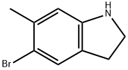 1H-Indole, 5-bromo-2,3-dihydro-6-methyl- Struktur