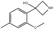 3-(2-甲氧基-4-甲基苯基)氮杂环丁烷-3-醇 结构式