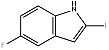1H-Indole, 5-fluoro-2-iodo- 化学構造式