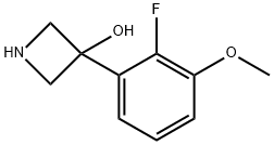 3-(2-氟-3-甲氧基苯基)氮杂环丁烷-3-醇,1388052-29-6,结构式