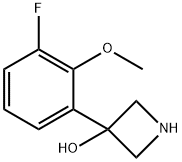 3-(3-氟-2-甲氧基苯基)氮杂环丁烷-3-醇,1388054-75-8,结构式