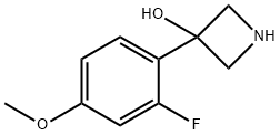 3-(2-氟-4-甲氧基苯基)氮杂环丁烷-3-醇,1388054-87-2,结构式