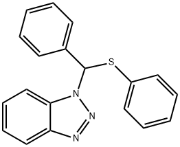 1-(苯基(苯硫基)甲基)-1H-苯并[D][1,2,3]三唑 结构式