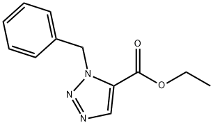 1H-1,2,3-Triazole-5-carboxylic acid, 1-(phenylmethyl)-, ethyl ester 化学構造式