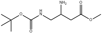 3-氨基-4-[(叔丁氧基)羰基氨基]丁酸甲酯 结构式