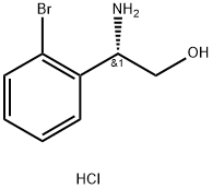 (S)-2-氨基-2-(2-溴苯基)乙醇盐酸盐,1391398-48-3,结构式