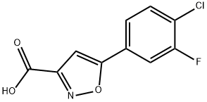 5-(4-chloro-3-fluorophenyl)-1,2-oxazole-3-carboxylic acid Structure