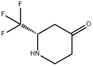 4-Piperidinone, 2-(trifluoromethyl)-, (2S)-,1391810-76-6,结构式