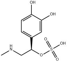 1,2-Benzenediol, 4-[(1R)-2-(methylamino)-1-(sulfooxy)ethyl]- Struktur
