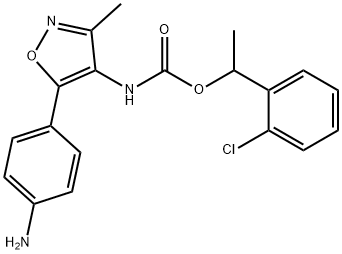 1-(2-chlorophenyl)ethyl(5-(4-aminophenyl)-3-methylisoxazol-4-yl)carbamate,1391908-12-5,结构式