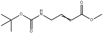 2-Butenoic acid, 4-[[(1,1-dimethylethoxy)carbonyl]amino]-, methyl ester Struktur