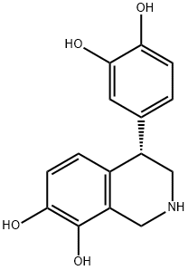 7,8-Isoquinolinediol, 4-(3,4-dihydroxyphenyl)-1,2,3,4-tetrahydro-, (4S)- 化学構造式