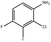 Benzenamine, 2-chloro-4-fluoro-3-iodo- Struktur