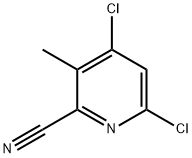 2-Pyridinecarbonitrile, 4,6-dichloro-3-methyl- 化学構造式