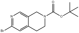 tert-butyl 6-bromo-3,4-dihydro-2,7-naphthyridine-2(1H)-carboxylate 化学構造式