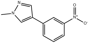 1H-Pyrazole, 1-methyl-4-(3-nitrophenyl)- 结构式