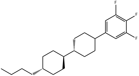 4-ブチル-4'-(3,4,5-トリフルオロフェニル)-1,1'-ビ(シクロヘキサン) 化学構造式