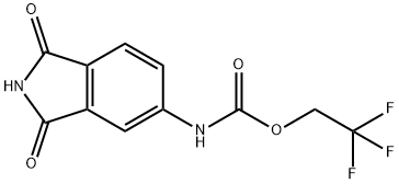 2,2,2-三氟乙基N-(1,3-二氧-2,3-二氢-1H-异吲哚-5-基)氨基甲酸酯 结构式