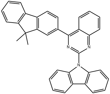 N-(4-(9,9-二甲基芴-2-基)喹唑啉-2-基)咔唑, 1394834-50-4, 结构式