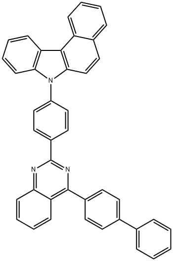 5-(4-(4-(9,9-二甲基-9H-芴-2-基)喹唑啉-2-基)苯基)-5H-苯并[B]咔唑, 1394834-88-8, 结构式