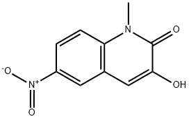 2(1H)-Quinolinone, 3-hydroxy-1-methyl-6-nitro- 化学構造式