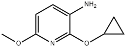 3-Pyridinamine, 2-(cyclopropyloxy)-6-methoxy- Struktur