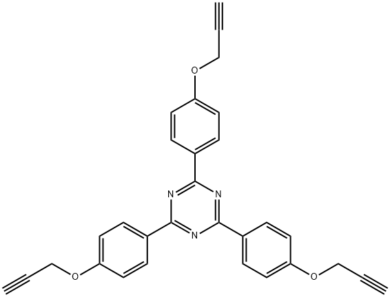 1,3,5-Triazine, 2,4,6-tris[4-(2-propyn-1-yloxy)phenyl]- Structure