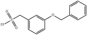 Benzenemethanesulfonyl chloride, 3-(phenylmethoxy)- Structure