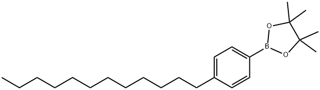 1,3,2-Dioxaborolane, 2-(4-dodecylphenyl)-4,4,5,5-tetramethyl- 化学構造式