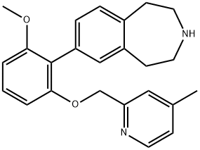 1H-3-Benzazepine, 2,3,4,5-tetrahydro-7-[2-methoxy-6-[(4-methyl-2-pyridinyl)methoxy]phenyl]- Struktur