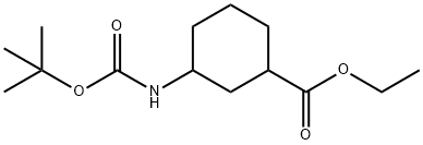 tert-Butoxycarbonylamino-cyclohexanecarboxylic acid ethyl ester Struktur