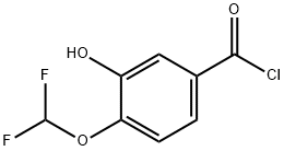 Benzoyl chloride, 4-(difluoromethoxy)-3-hydroxy- Structure