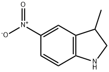 3-甲基-5-硝基-2,3-二氢-1H-吲哚 结构式