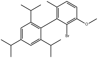 1,1'-Biphenyl, 2-bromo-3-methoxy-6-methyl-2',4',6'-tris(1-methylethyl)- Struktur