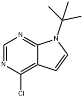 7-(tert-Butyl)-4-chloro-7H-pyrrolo[2,3-d]pyrimidine Struktur