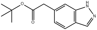 1H-Indazole-6-acetic acid, 1,1-dimethylethyl ester Struktur