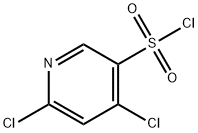 3-Pyridinesulfonyl chloride, 4,6-dichloro- 化学構造式