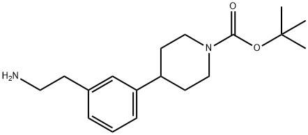 2-[3-(1-BOC-4-哌啶基)苯基]乙胺, 1402672-70-1, 结构式