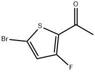 1-(5-bromo-3-fluorothiophen-2-yl)ethan-1-one 化学構造式