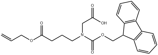 Butanoic acid, 4-[(carboxymethyl)[(9H-fluoren-9-ylmethoxy)carbonyl]amino]-, 1-(2-propen-1-yl) ester 结构式