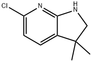 1H-Pyrrolo[2,3-b]pyridine, 6-chloro-2,3-dihydro-3,3-dimethyl-,1403901-47-2,结构式