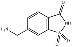 1,2-Benzisothiazol-3(2H)-one, 6-(aminomethyl)-, 1,1-dioxide 化学構造式