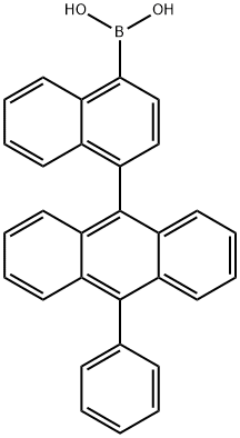 Boronic acid, B-[4-(10-phenyl-9-anthracenyl)-1-naphthalenyl]- 化学構造式