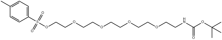 5,8,11,14-Tetraoxa-2-azahexadecanoic acid, 16-[[(4-methylphenyl)sulfonyl]oxy]-, 1,1-dimethylethyl ester Structure