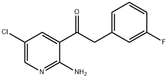 1-(2-amino-5-chloropyridin-3-yl)-2-(3-fluorophenyl)ethan-1-one Struktur