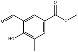 3-Formyl-4-hydroxy-5-methyl-benzoic acid methyl ester 结构式