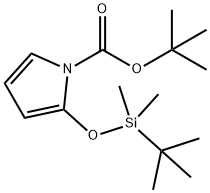 2-(tert-ブチルジメチルシロキシ)-1H-ピロール-1-カルボン酸tert-ブチル 化学構造式