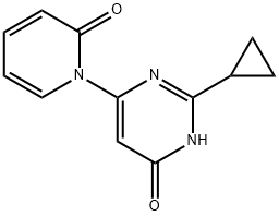 4-Hydroxy-2-cyclopropyl-6-(1H-pyridin-2-one)pyrimidine 结构式