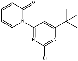 2-Bromo-4-(1H-pyridin-2-one)-6-(tert-butyl)pyrimidine Struktur