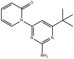 2-Amino-4-(1H-pyridin-2-one)-6-(tert-butyl)pyrimidine 化学構造式